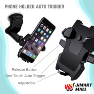 ONE TOUCH PHONE HOLDER AUTO TRIGGER Mobile Stand Mount Clip GPS Waze Car Navigation Rotate Dashboard