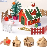 76DCXMY Christmas Biscuit House, Children Handmade DIY Painting Cookie House Paper Shell House, Lumi