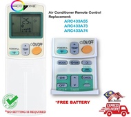 D@IKIN Aircon Remote Control ARC433A74 ARC433A55/73 FT25DVM FT35DVM FT25GV1G FT25GV1G6 FT35GV1G FT35