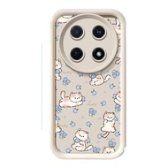 Cute Cat Blue Flowers Phone Case For OPPO Find X9 X8 X7 Ultra X6 X5 X3 Pro R17 R15 R15X R11s R11 Car