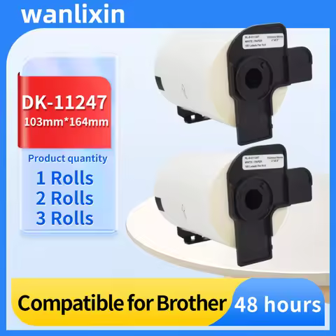 1-3 Rolls DK-11247 Label 103mm*164mm For Brother QL1115 QL 1050 QL 1060N QL 1100 QL-1110NWB Printer 