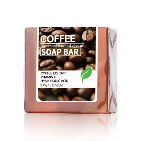 100g A+ Coffee Extract Nourishing Handmade Soap Deep Cleansing Whitening with Papaya Coconut Rice Go