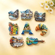 Resin Fridge Magnet Austria Vienna Hallstatt Alps Swan Travel Souvenir Magnetic Sticker Elegant Alpi