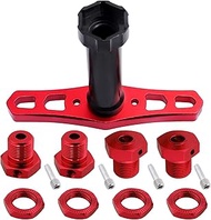 Hobbypark Aluminum 17mm Hex Wheel Hubs & Nuts w/Wrench for 1/10 Scale Traxxas E-Revo, Revo 3.3, E-Ma