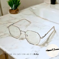 แว่นสายตาสั้น รุ่น KARUN การันต์ 73070 เลนส์ บลูบล็อคออโต้ กรอบแว่นวัสดุโลหะ ออกแดดเลนส์เปลี่ยนสีเท