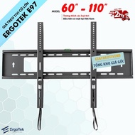 ErgoTek E97 65 - 75 - 85 - 110 Inch Wall Mount TV Mount - Super Sturdy Fixed TV Mount