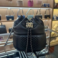 Chanel Gabrielle Bucket Bag 黑色蟒蛇紋