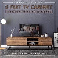 Homez Noble 6Ft Tv Cabinet Modernist Design TV Rack / Tv Console - HMZ-FN-TC-N1800-CN