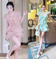 Rattana เดรส ทรงสวยมาก แต่งระบายเป็นชั้นๆทั้งชุด สีสวยมากหน้าอกมีฟองน้ำชุดมีซับใน