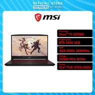 MSI KATANA GF66 12UC-487MY GAMING LAPTOP (i7-12700H, RTX3050 4GB, 8GB, 512GB, 15.6" FHD 144Hz, Win11