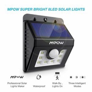 Mpow無線防水戶外太陽能感應燈
Mpow 8 LED Solar Motion Sensor Lights Waterproof Outdoor Energy Powered Night Light