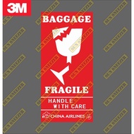 Luggage Sticker Fragile Product CHINA AIRLINES CHINA AIRLINES Fragile Luggage Carefully Release CHIN