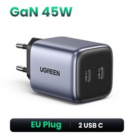 UGREEN Nexode Mini 45W Dual USB C Wall Charger 20W GaN PD Fast Charger for MacBook Air Samsung Galax