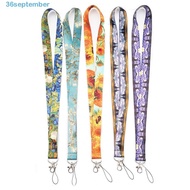 SEPTEMBER Van Gogh Lanyard Badge Holder Cute Art Series Certificate Lanyard Cell Phone Decoration Mobile Phone accessories Webbing Hang Rope