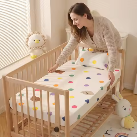 120x60cm Baby cartoon Printed Cotton Bed Sheet Mattress Cover, Children's Bed Soft and Skin Friendly
