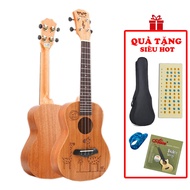 Ukulele Concert BWS - Ukulele 23 inch - High Quality Mahogany Wood - Giraffe Pattern