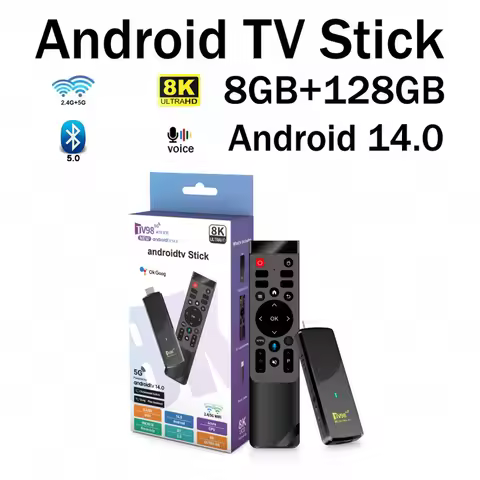 TV Stick Player New TV98 ATV X10 HD 8K 4K Android 14 Smart Media Player RK3518 Quad Core Chip Dual W