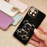 Carristo Xiaomi Mi 11 Mi 11 Lite 5G NE Mi 11T Mi 11T Pro Cute Fat Bear Mobile Phone Stand With Gold 
