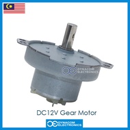 DC12V Gear Motor For Rotating Display Stand Paper Shredder Machine Towel Machine Project Motor [RBT Gear Motor Projek]