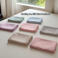 Simple Washed Ice Silk Flat Bedsheet Skin-friendly Cooling Bedsheet Plain Smooth Bed Cover