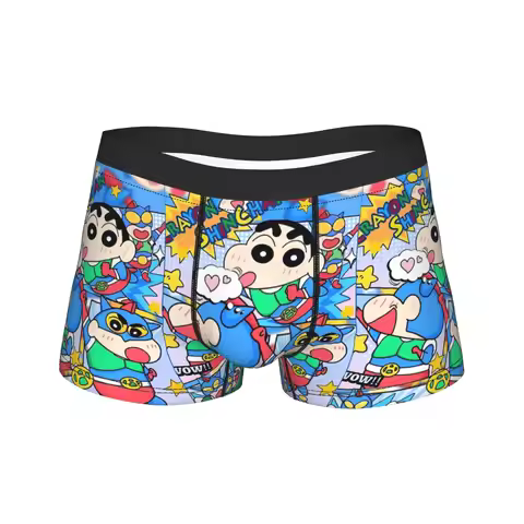 Crayon Shin-chan Underwear Male Underpants Custom DIY Soft Trend Boxershorts Quality Shorts Briefs P