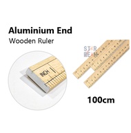 1 Meter (100cm) Pembaris Kayu/ Tailor Wood Ruler/ Pembaris Jahitan Ukur Baju/ Pembaris Ukur Kain