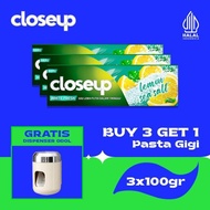 top quality~ Closeup White Attraction Pasta Gigi Natural Smile 100g isi 3 FREE Dispenser Odol Otomat