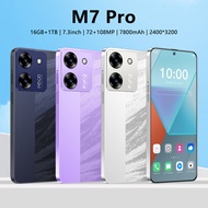 5G Handphone 16GB RAM 1TB ROM 7.3 Inch Large Display Android Smartphone 7800mAh Big Battery Gaming P