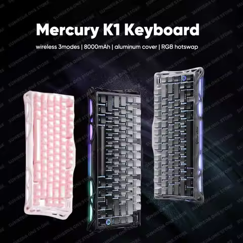Mercury K1 Grava Star Breaking 75 RGB Mechanical Keyboard Gaming Bluetooth 2.4G Wired RGB Hotswap Ga