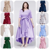 JUMBO XL BROCADE DRESS NORABEL BROCADE DRESS PREMIUM PARTY DRESS COMBI VELVET 9 COLORS