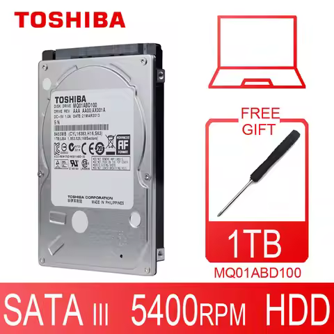 TOSHIBA Laptop 1TB Hard Drive Disk 1000GB 1000G HDD HD 2.5" 5400RPM 8M SATA2 Original New for Notebo
