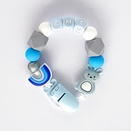 CHI 彩虹 兔子 客製化奶嘴鏈