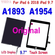 9.7" Original For iPad6 iPad 6 2018 LCD A1893 A1954 LCD Display Touch Screen Digitizer Glass Panel F