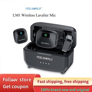 FEELWORLD LM1 Wireless Lavalier Microphone for Phone Computer Camera 2TX+1RX+Charging Case Noise Can