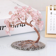 Natural Seven Chakra Crystal Gravels Crystal Money Tree with Base Healing Stone Lucky Tree Home Deco