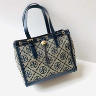 hot sale authentic tory burch bags women   Tory Burch T Monogram Small Size Jacquard Tote Bag tory burch official store