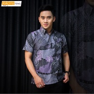 [RESTOCK]‼️KEMEJA BATIK LELAKI LENGAN PENDEK Batik Shirt Baju Batik Lelaki Size Malaysia Batik Indon