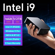 Mini PC Intel Core i9 8950HK for Games,Windows 11 Pro, 16GB, DDR4, 1TB, 2TB,M.2, SSD, WIFI 6,Desktop