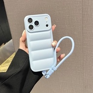 Sweet Candy Padded Phone Caing For iPhone14 ProMax 13 12 Pro Shell Anti-Fall With Wrist Strap Gift