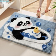 FASHIONVALL Bathroom Rug, Panda Cat Peacock Cute Animal Plush Rug,  Soft Comfort Rubber Backing Anti