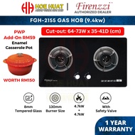【READY STOCK】Firenzzi FGH-2155 Gas Cooker (9.4Kw) Tempered Glass Firenzzi Gas Stove FGH2049 FGH2149 