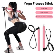 Pilates Bar Stick Kit Crossfit Resistance Bands Trainer Yoga Pull Rods Pull Rope Portable Gym Fitness Toning Bar