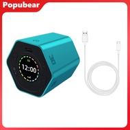 Pomodoro Timer Portable Hexagon Flip Timer Dual Timing Mode Productivity Cube Mute Adjustable Sound