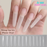 Móng tips - Móng típ phom Oval dài nhám sẳn 240 móng- Móng tip nối móng đắp gel / đắp bột