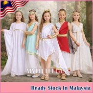 Greek Roman Princess Goddess Venus Athena Costume Kids Halloween Dress up Costume