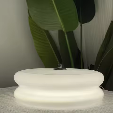 Bauhaus Glass LED Ceiling Light Egg Tart Design French Cream Style Living Room Bedroom Ceiling Light