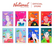 Spiral Notebook Printed PP Cover Retro Funky Girl 80 Sheets 5.83x7.87 inches