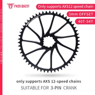 PASS QUEST 3mm offset Chainring For SRAM AXS 12Speed Chains GRAVEL/ROAD Narrow Wide Chainring 40-54T