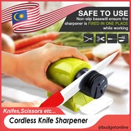 Automatic Kitchen Knife Sharpener Cordless Motorized Knives Sharpening Blade Grinder Stone / Alat Pe