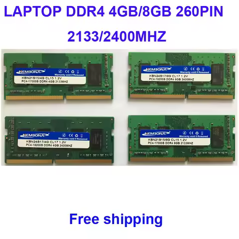 Kembona Laptop DDR4 4GB 8GB 16GB 4G 8G 16G RAM Memory 2133mhz 2400mhz 2666mhz 3200mhz Memoria 260-pi
